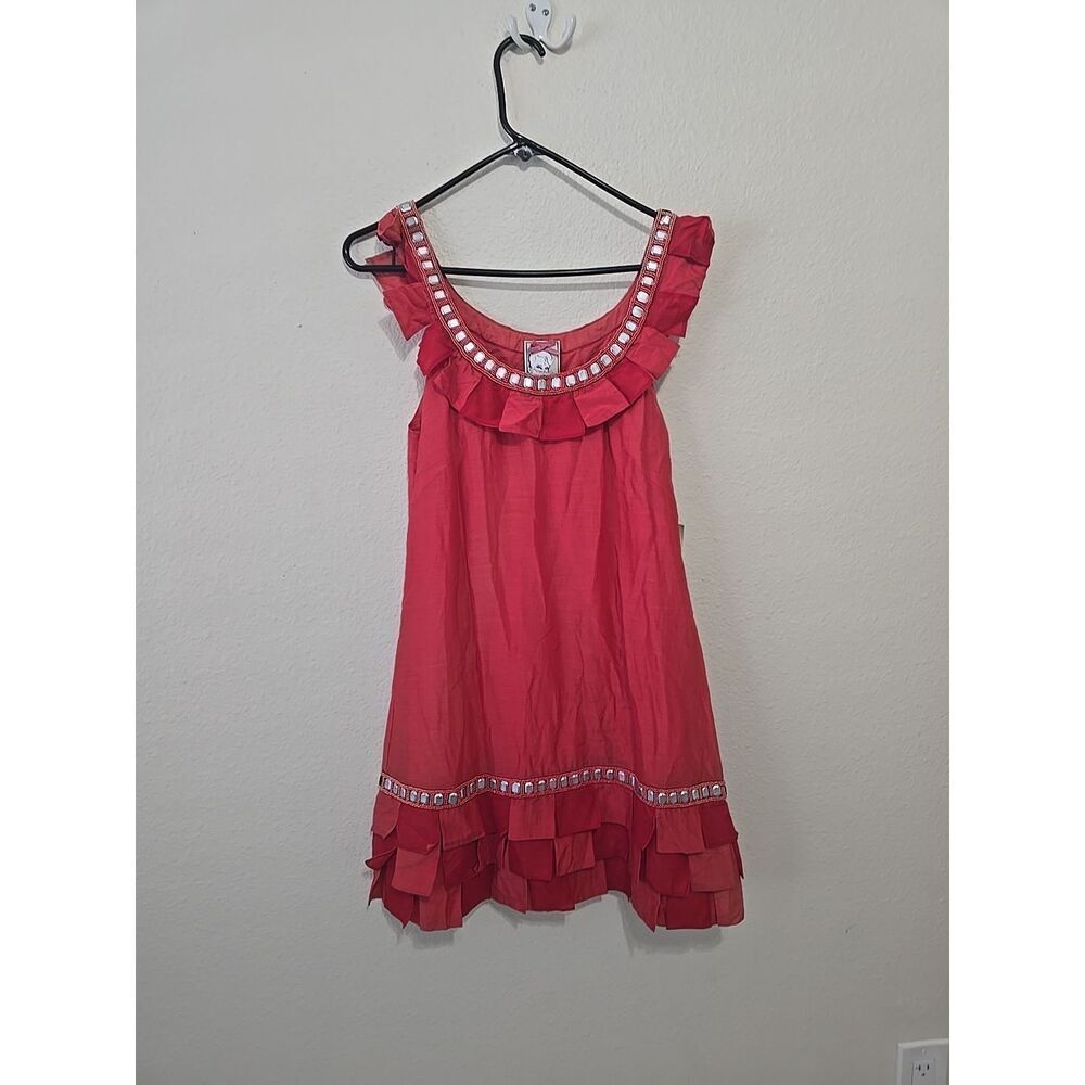 yoana baraschi silk dress with origami flowers size‎ 2
